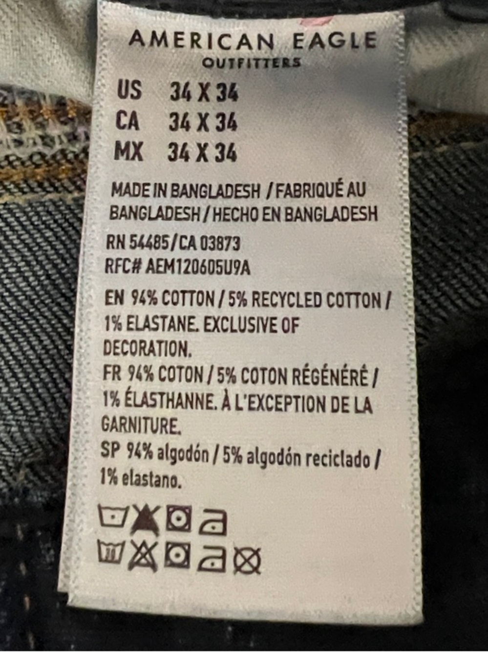 2 Pairs American Eagle Outfitters Men’s Faded Jeans - Picture 10 of 11